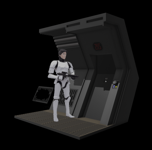 3D Printed Death Star Detention Block AA-23 Corridor Dio for 3.75" Or 6" Figures