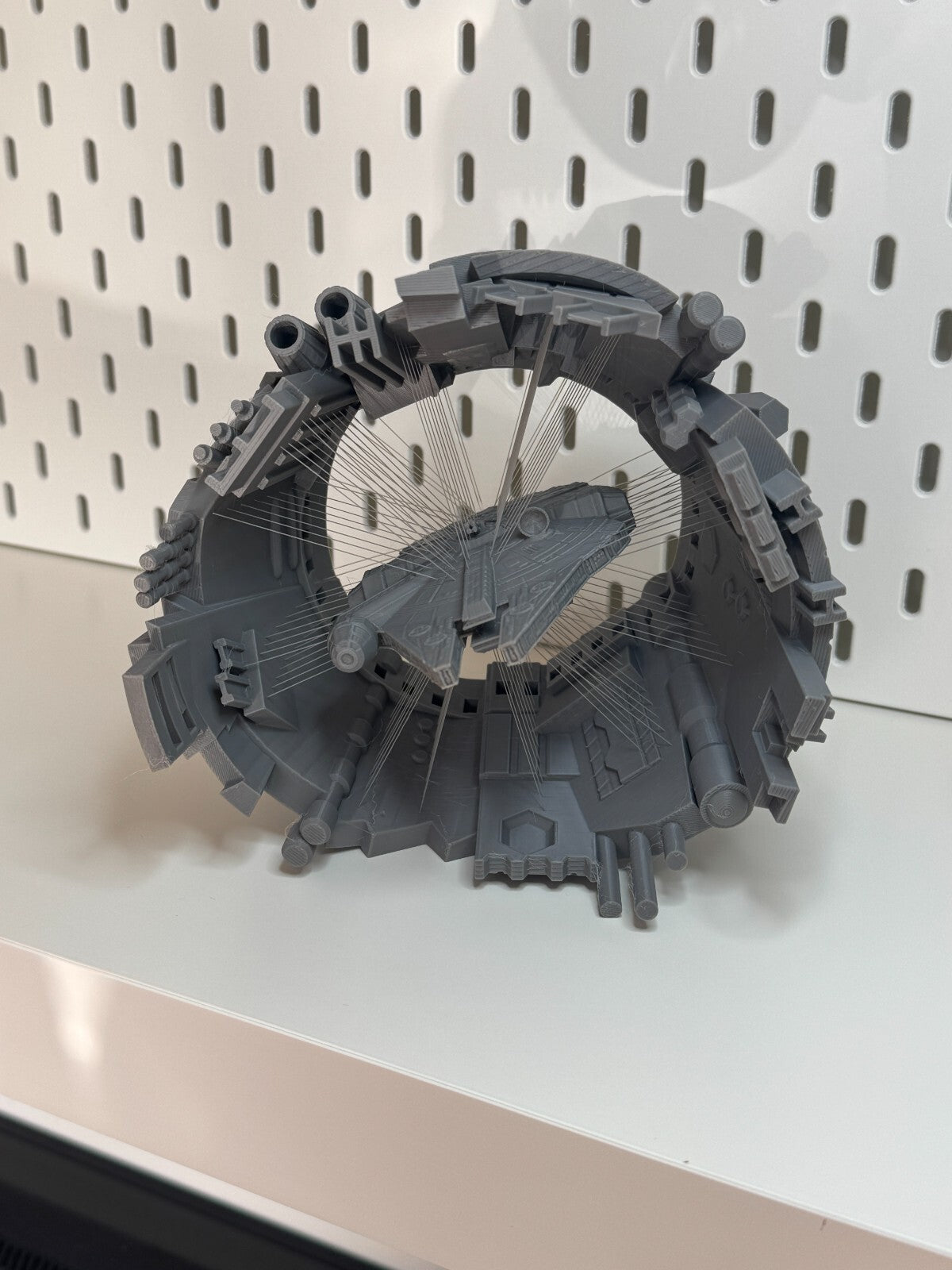 Suspended Millenium Falcon Diorama 3d Printed model