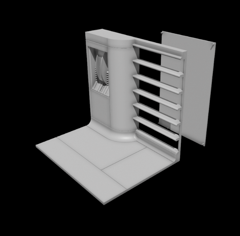 3D Printed Jango Fett's Kamino Appartment for 3.75" and 6" Figures