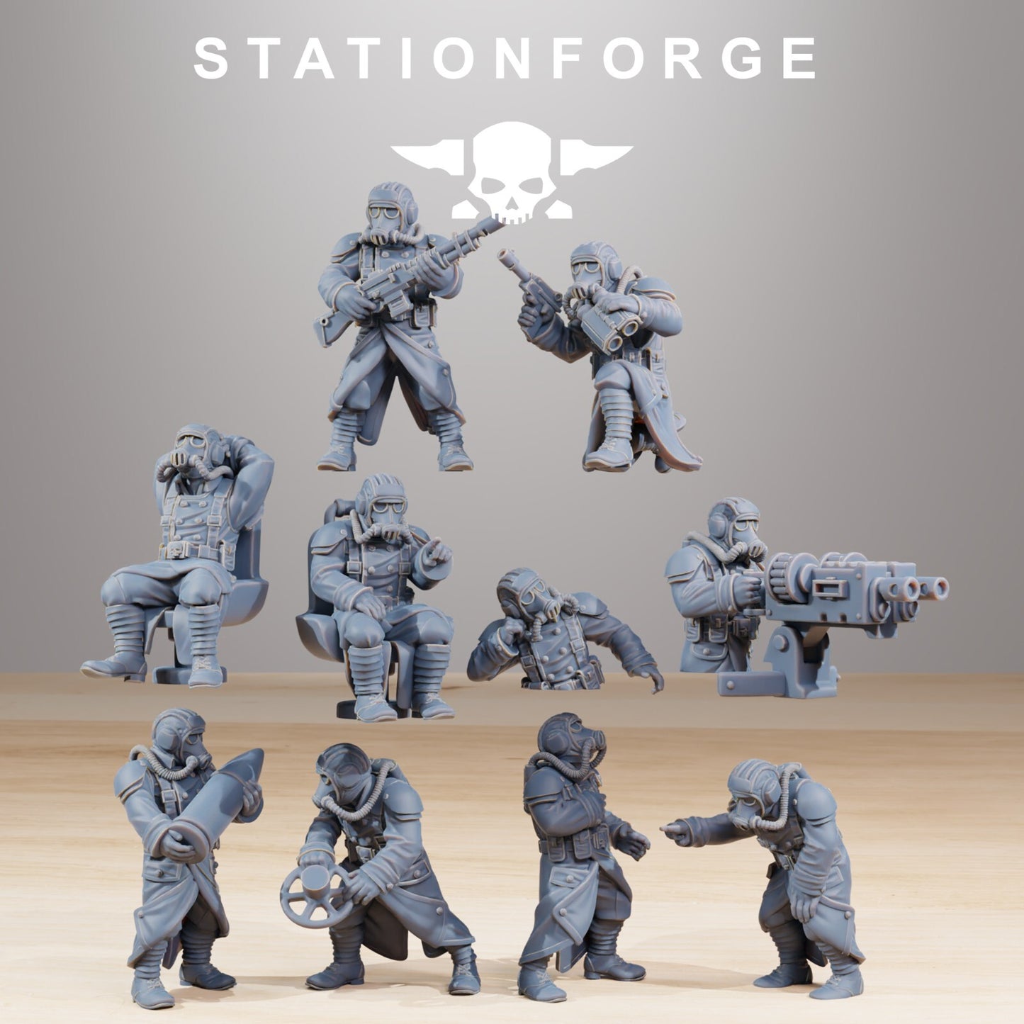 Grim Guard Mobile Artillery Unit and Crew. 32mm from Station Forge.