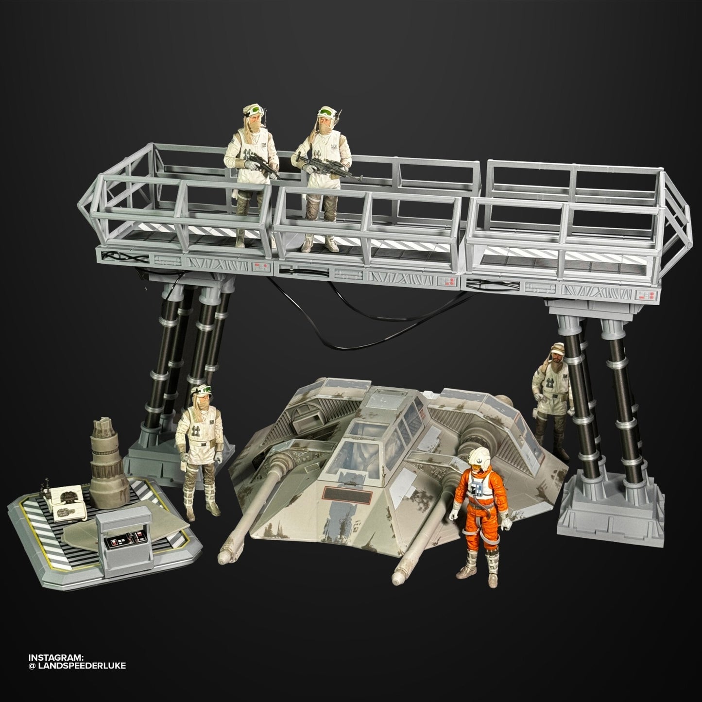 Star Wars Catwalk/Gantry and cargo sled for 6" Black series figures