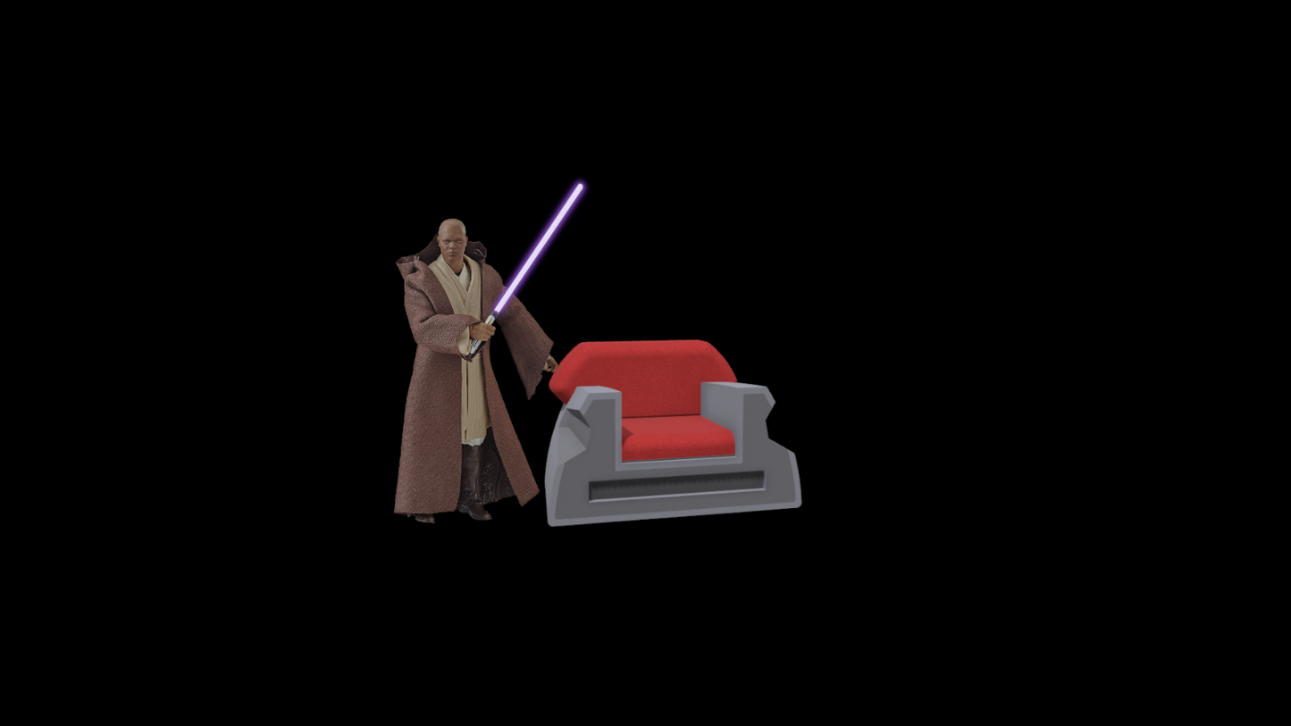 3D Printed Jedi Council Chairs for 3.75" Diorama