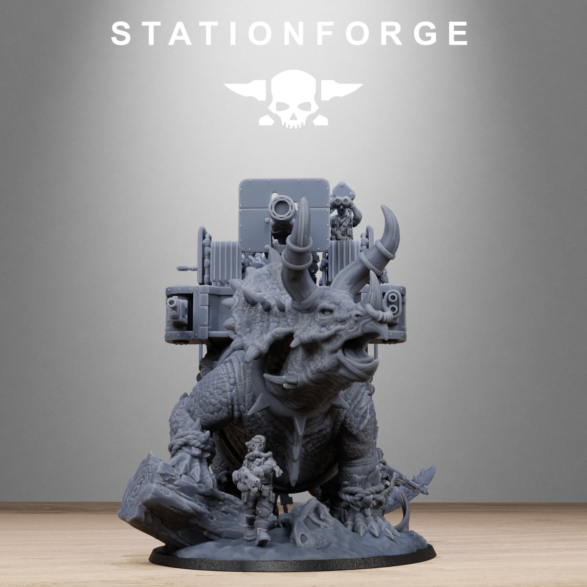GrimGuard Jungle Fighters Triceratank 32mm From Station Forge | Free Post