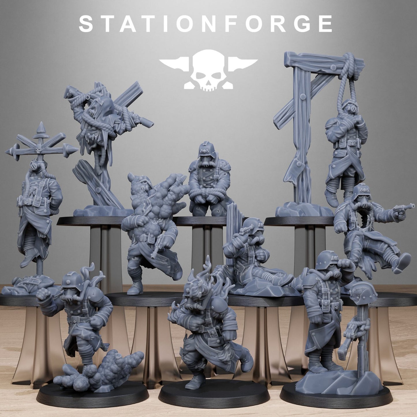 Grimguard Objective markers from Station forge, trench compatible