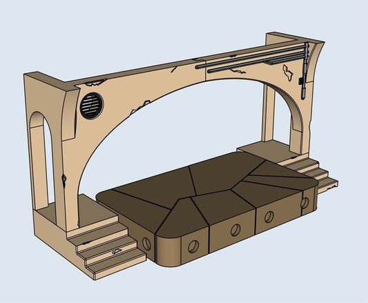 Star Wars 3D Printed Jabba palace mini diorama and Dias for 3.57" 6" or 12"