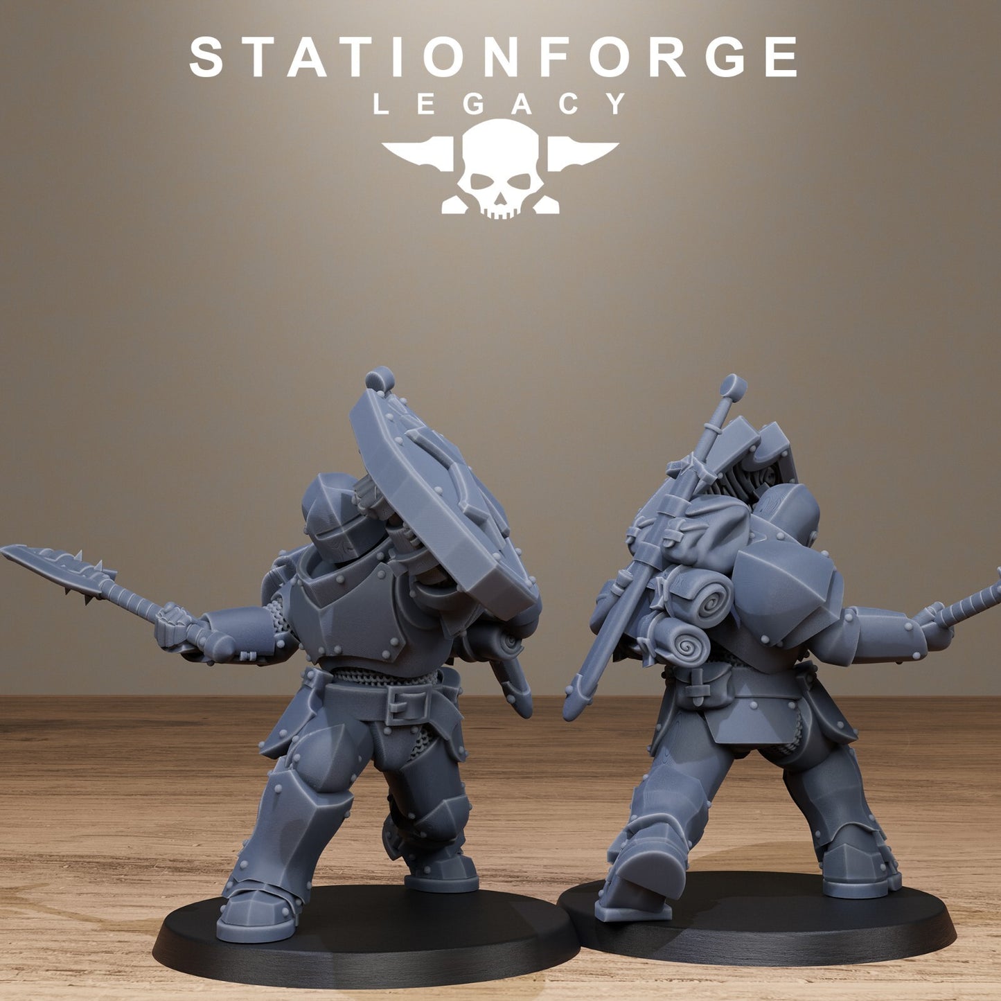 The Solaris Infantry from Station Forge Legacy, Fantasy 32mm Inc Bases