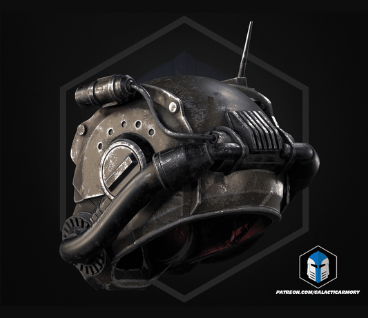 The Fallout NCR Power Armor Helmet 3D printed raw