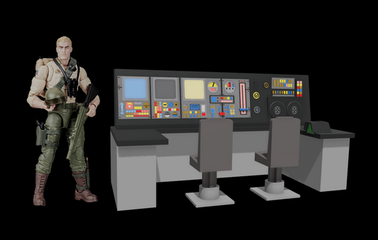 3D Printed G.I. Joe Headquarters Computer 3.75" Scale