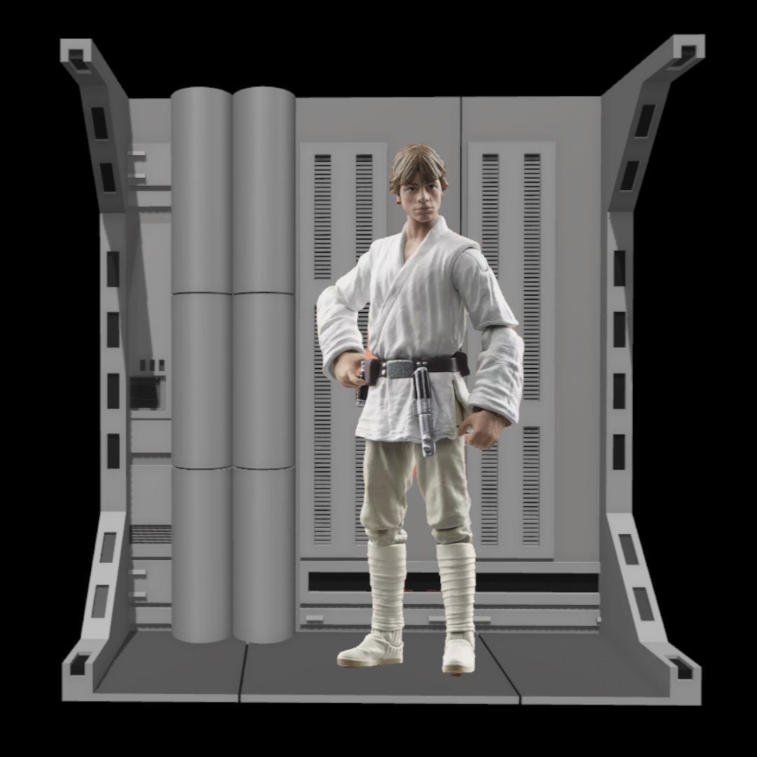 3D Printed Death Star Corridor 4 Diorama for 3.75" Or 6" Figures