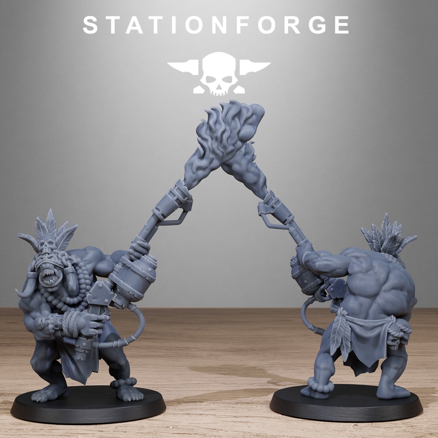 The Orkaz Tribal Infantry from Station Forge 32mm INC BASES + FREE POST