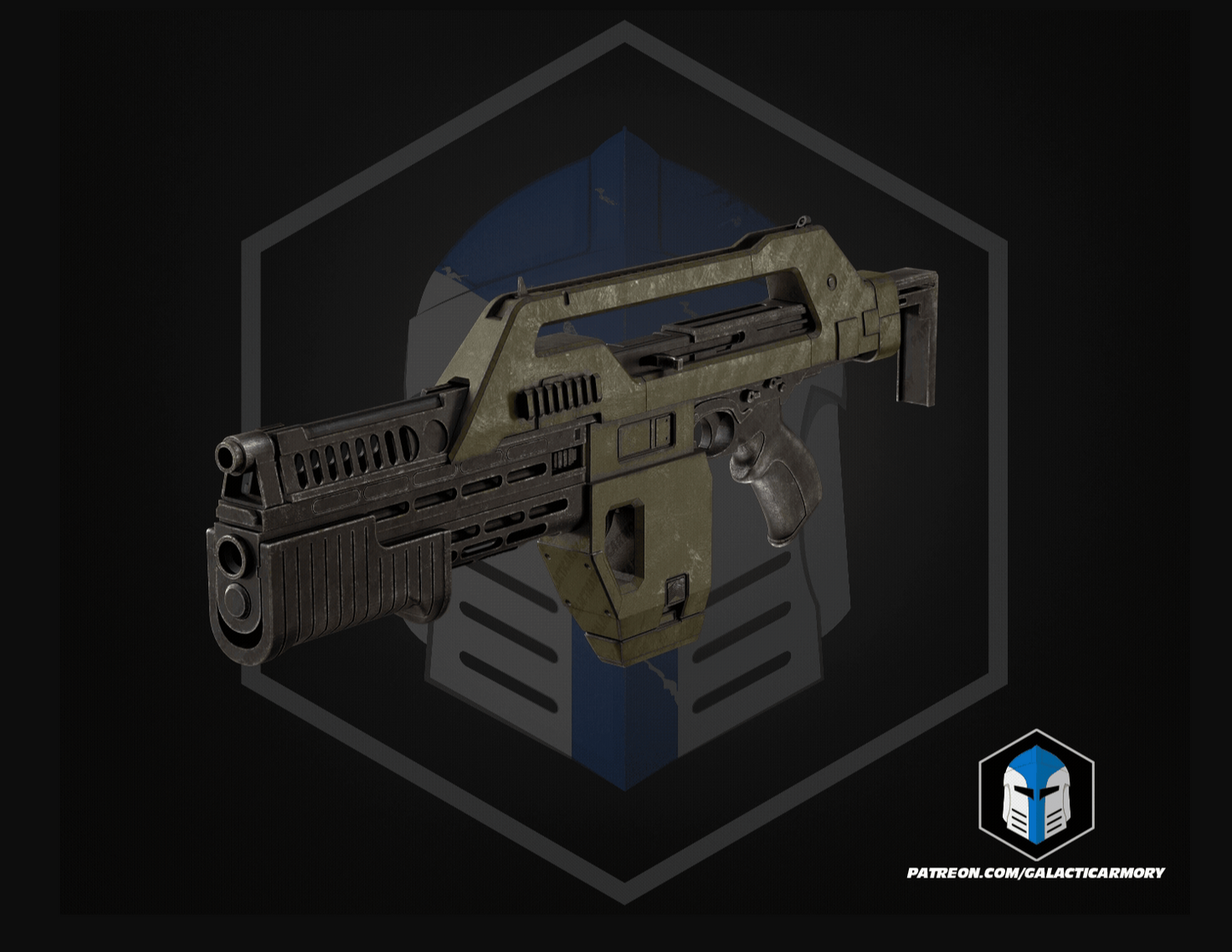 Aliens Custom 3D Printed M41A Pulse  Blaster Replica Prop 1:1