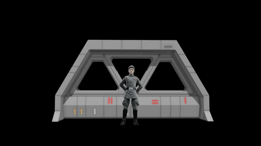 3D Printed Star Destroyer Bridge Window Diorama for 3.75" or 6 Star Wars Figures