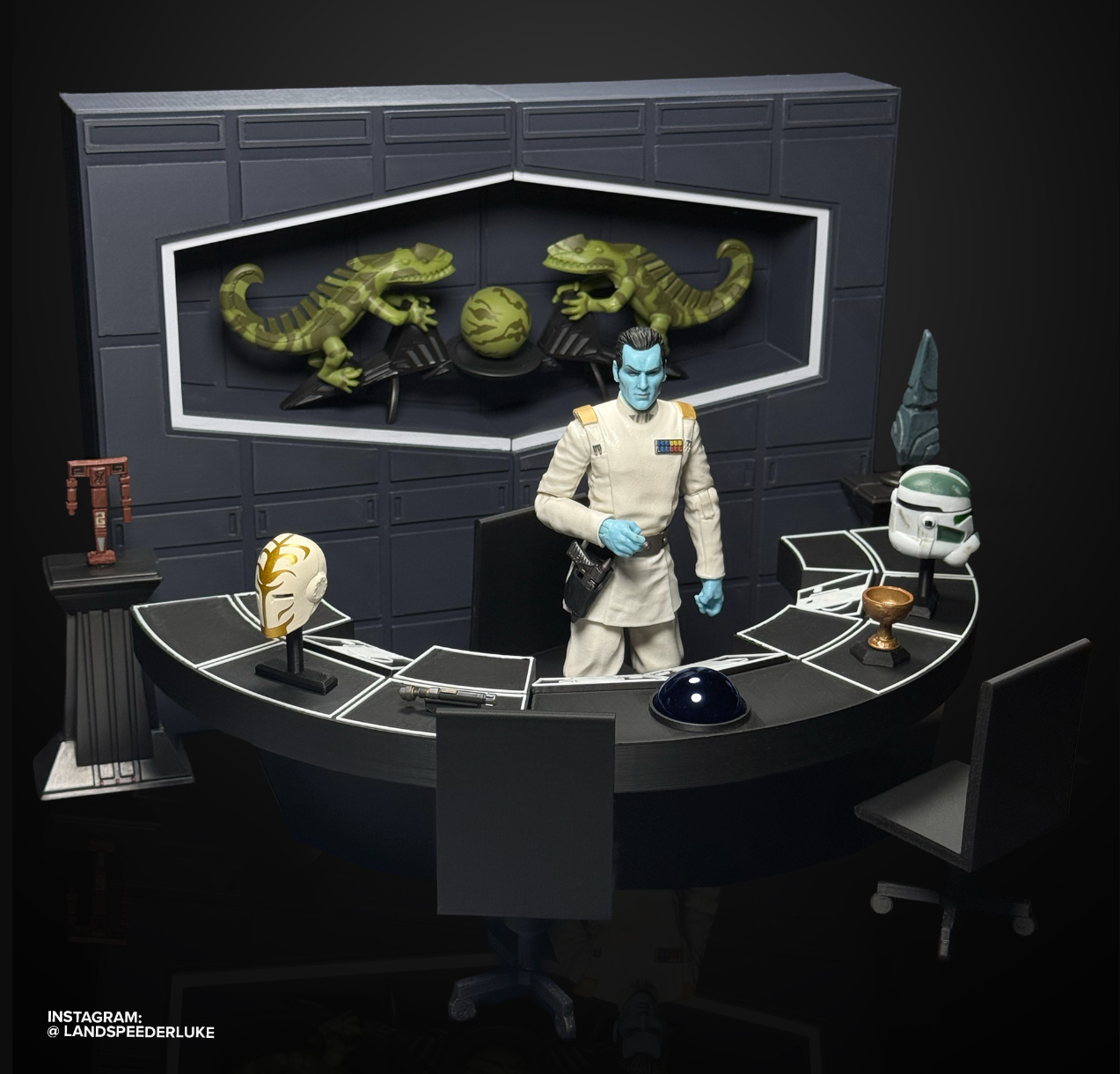 Star Wars 3D Printed Thrawn's Office Diorama for 3.75", 6" or 12" Figures