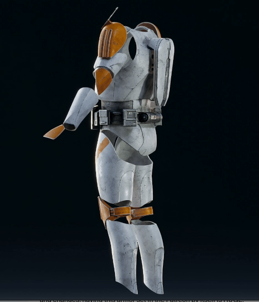Star Wars Command Cody Inspired 3D Printed Raw, unpainted Armour