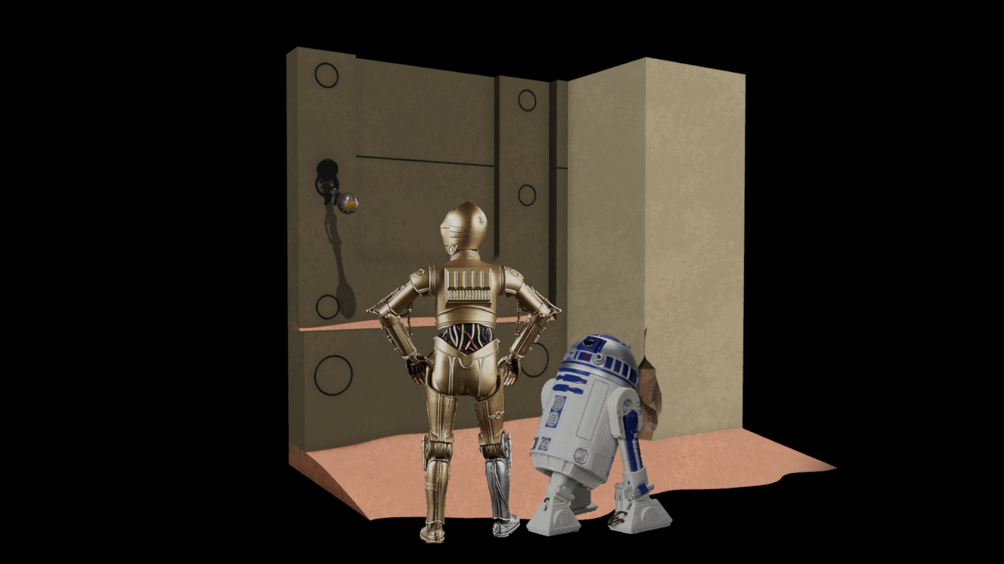Star Wars 3D Printed Jabba's door diorama for 3.75" & 6" Figures