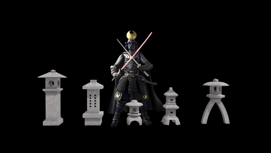 3D Printed Pagodas fro dioramas 3.75" & 6" Scale