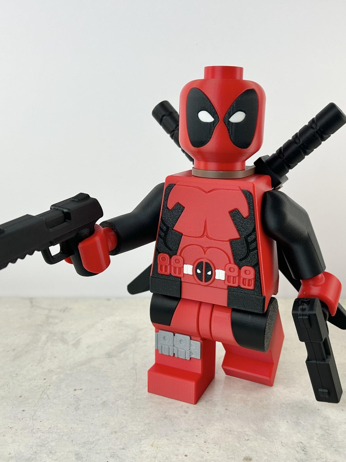 3D Printed. 9" Brick inspired  Deadpool & Wolverine Figures