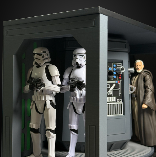 Star Wars 3D Printed Tractor Beam Panel - 3.75" Station Stacker Diorama