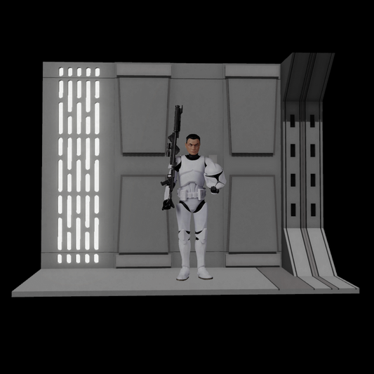 3D printed Acclamator Corridor Diorama for Star Wars Black Series Figures