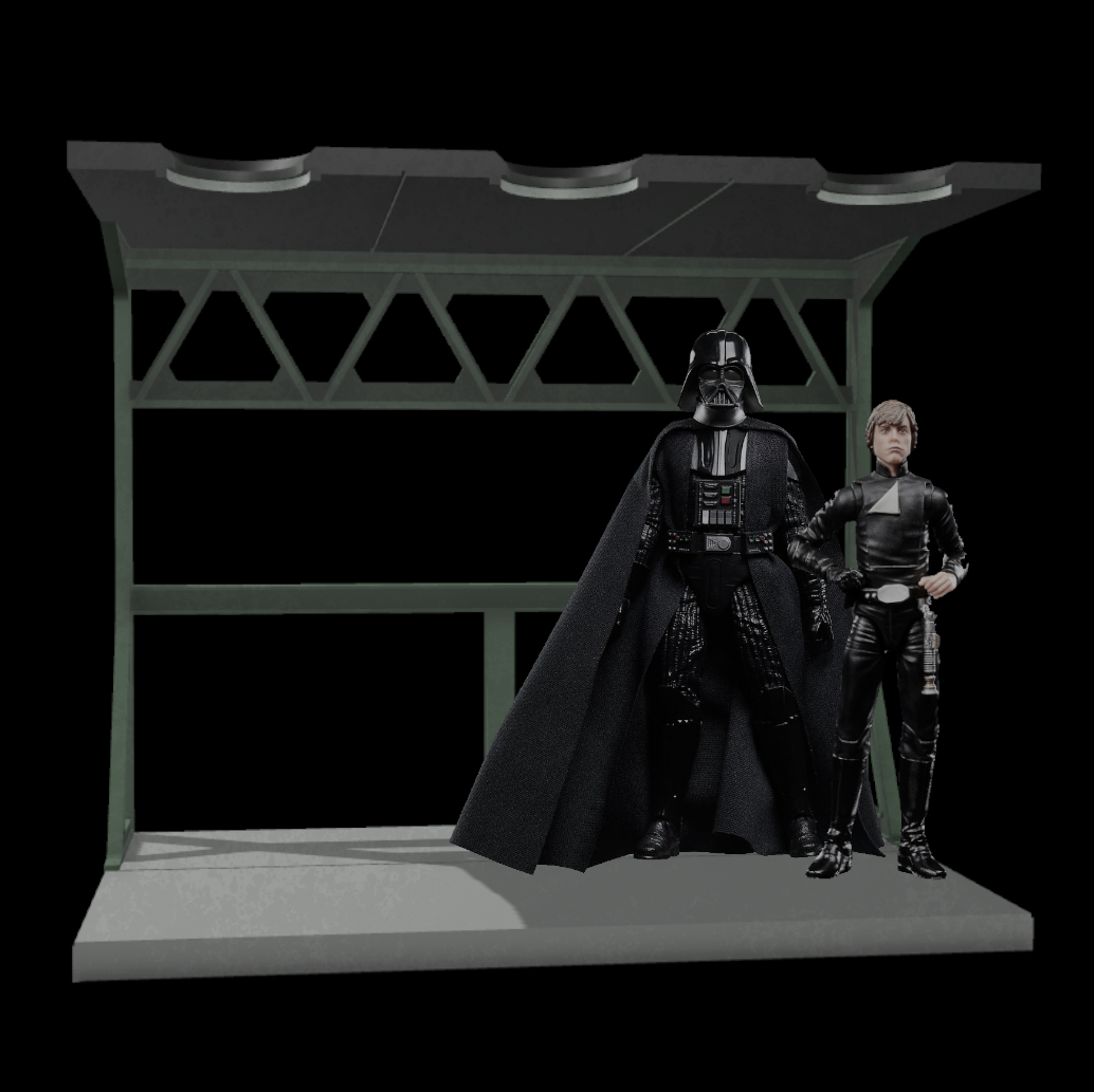 3D printed ROTJ Endor gantry diorama for Star Wars Black Series Figures