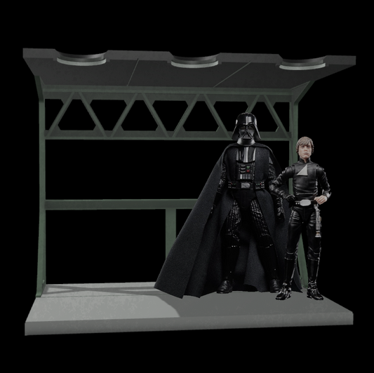 3D printed ROTJ Endor gantry diorama for Star Wars Black Series Figures