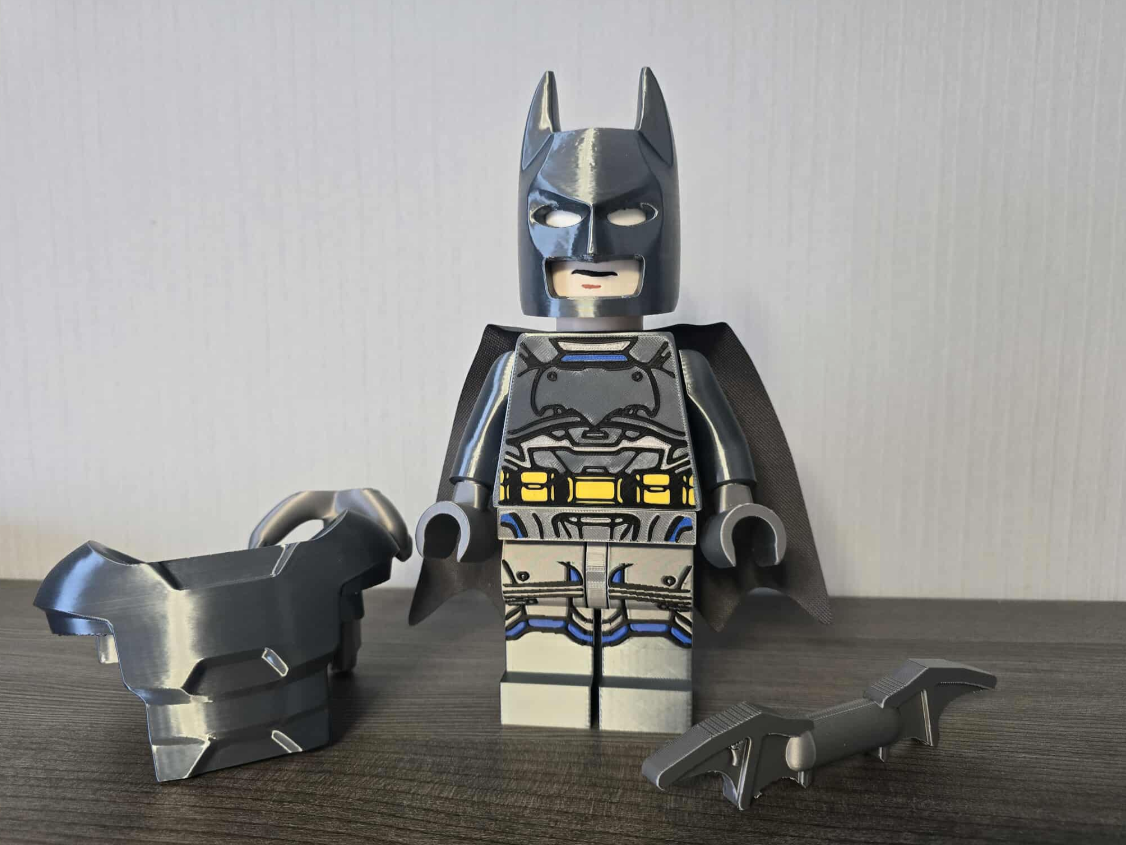 3D Printed. 9" brick inspired Deluxe Armoured Batman Version Figure