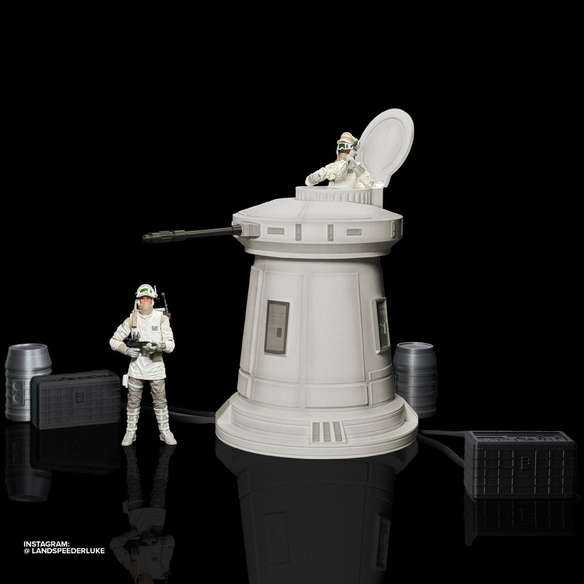 Star Wars Action Figure Hoth Turret Display DIY Kit 3.75"  Scale 3D Printed