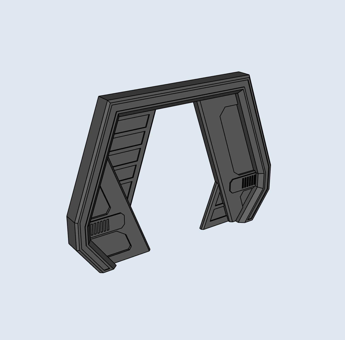 3D Printed Mandalorian Luke Door for 3.75" & 6" Star Wars Figures