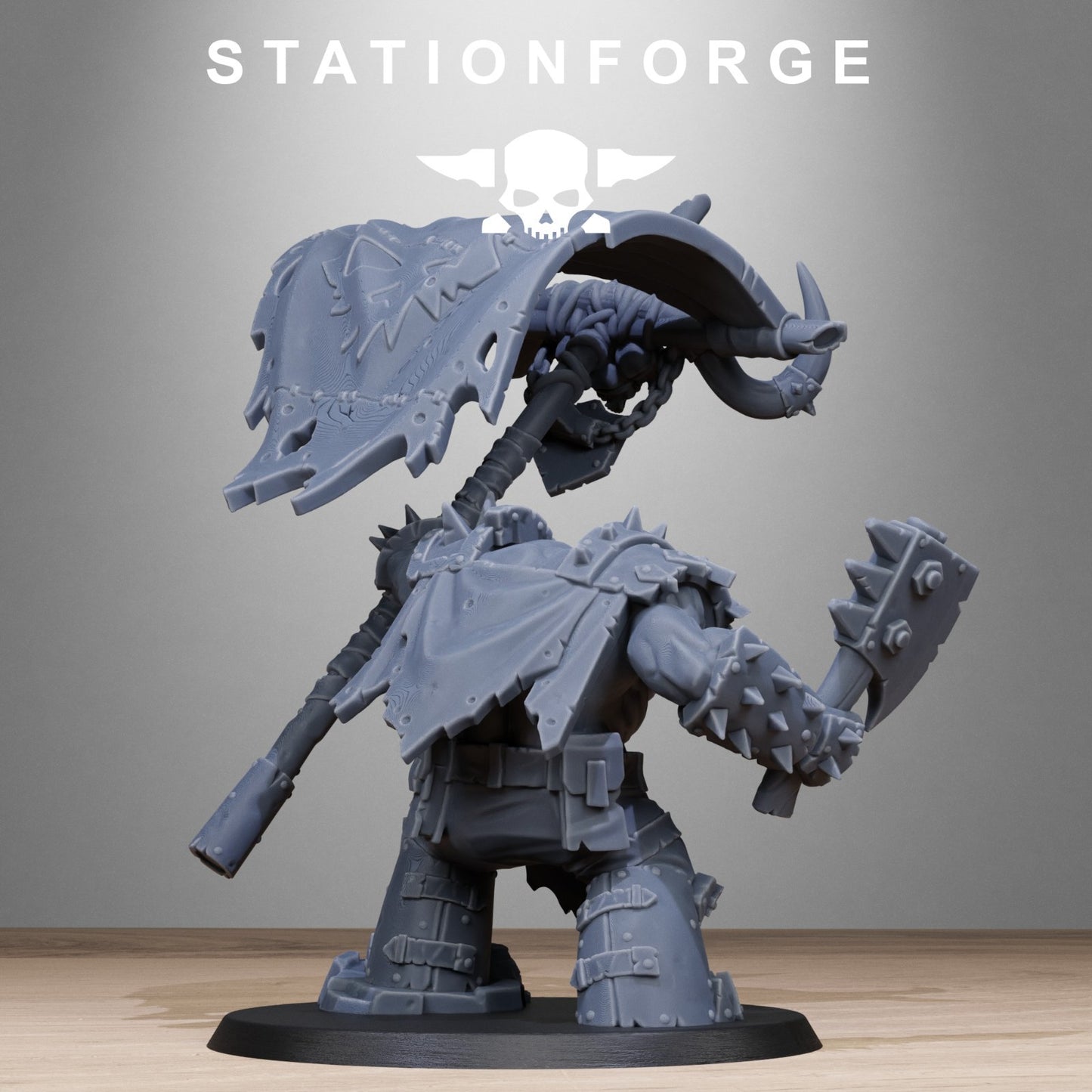 Orkaz bearer boss from Station Forge 32mm. FREE BASE