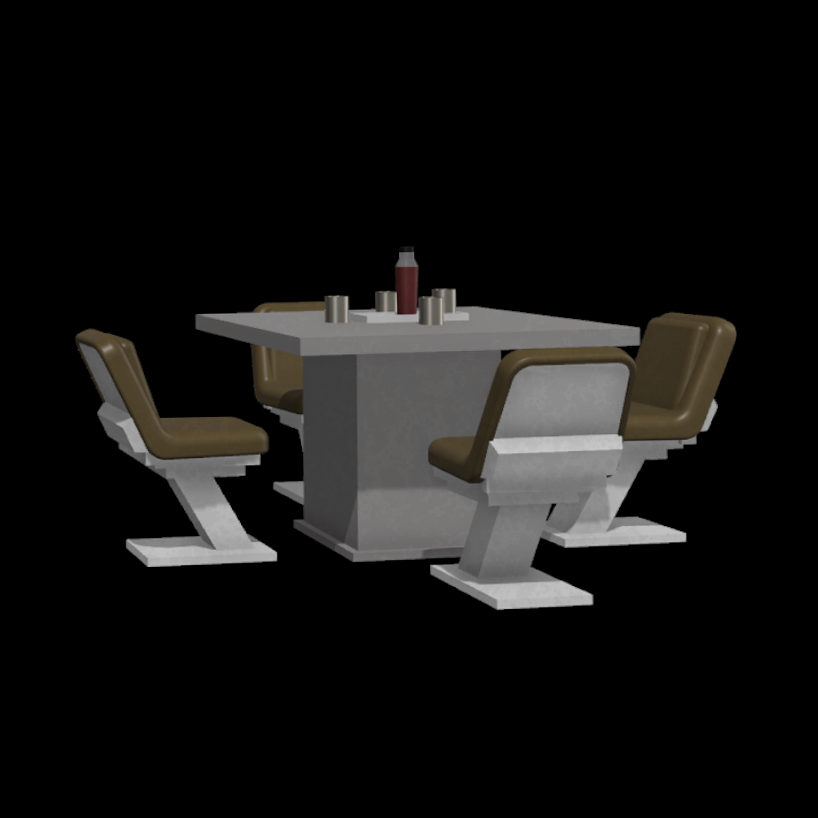 3D Printed imperial Mess Hall Tables (Morak) For 3.75" Star Wars figures