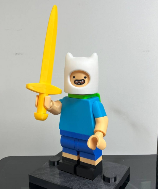 3D Printed. 9" Brick inspired Finn the Human Figure