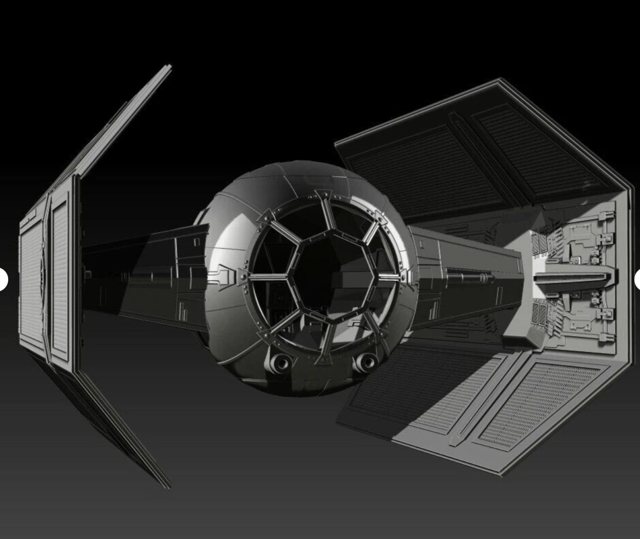 Star Wars Tie Advanced X1 for 3.75" Figure Scale Diorama