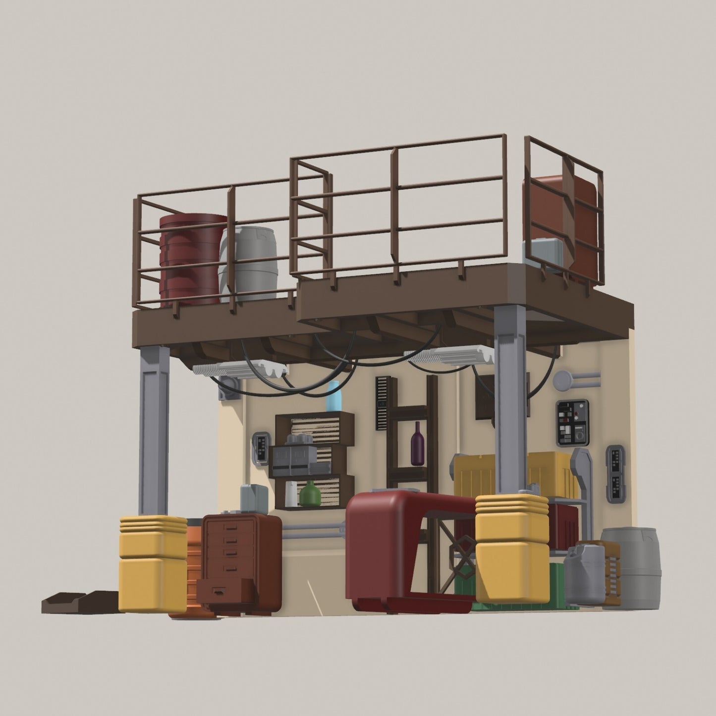 3D Printed Luke's Speeder Garage for Star Wars Black Series Figures