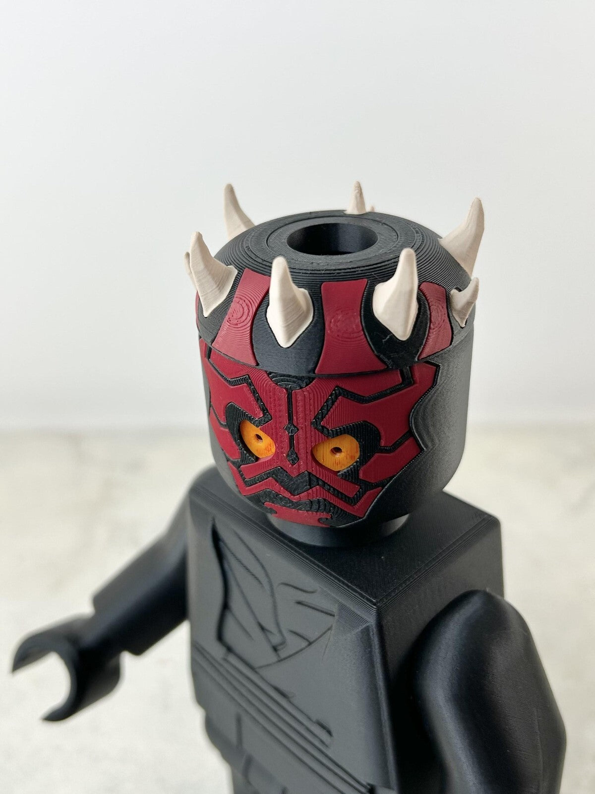 3D Printed. 9" Brick inspired Deluxe Darth Maul Figure