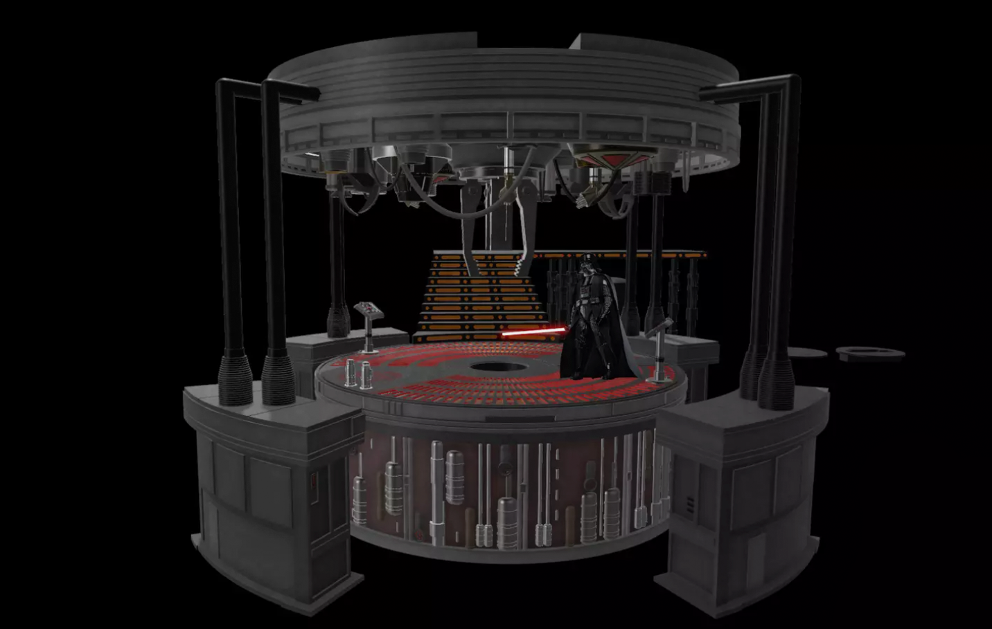 Star Wars Carbon Freezing Chamber Diorama (Complete) for 3.75" TVC figures