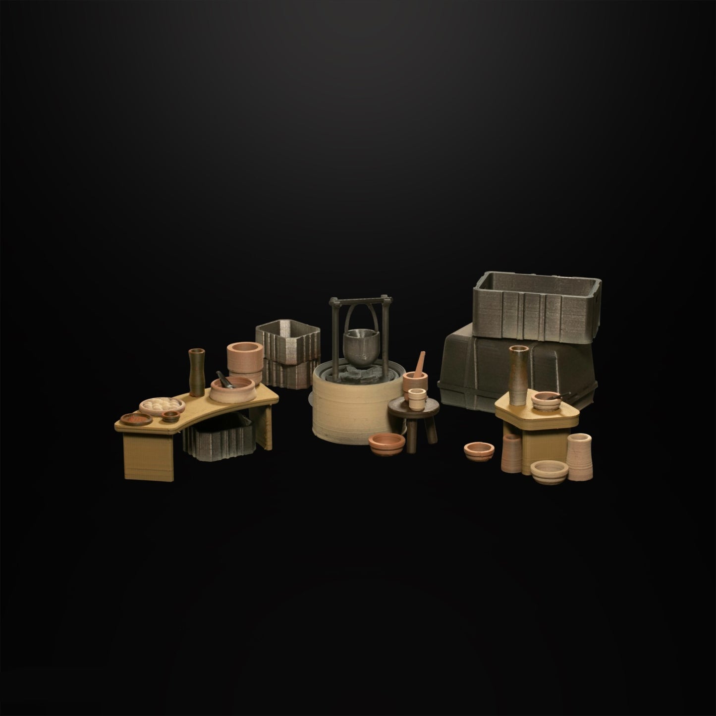 3D printed Yoda hut  diorama for Star Wars black Series figures