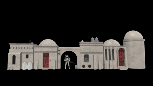 Star Wars 3d Printed  Modular Tatooine Shelf Diorama fro 3.75" Figures