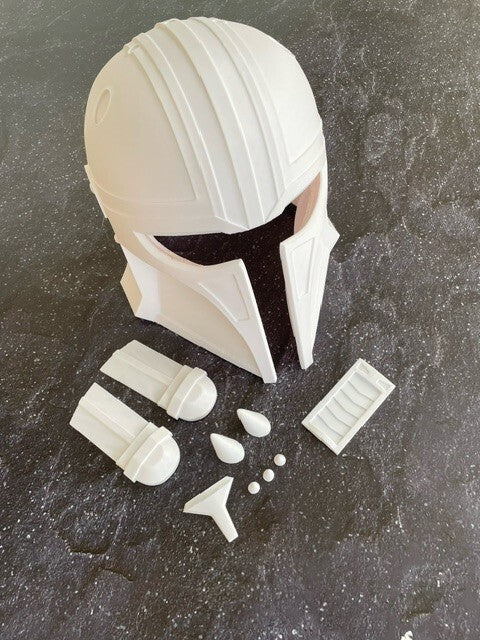 star wars 3d printed helmet -the armorer from the Mandalorian-