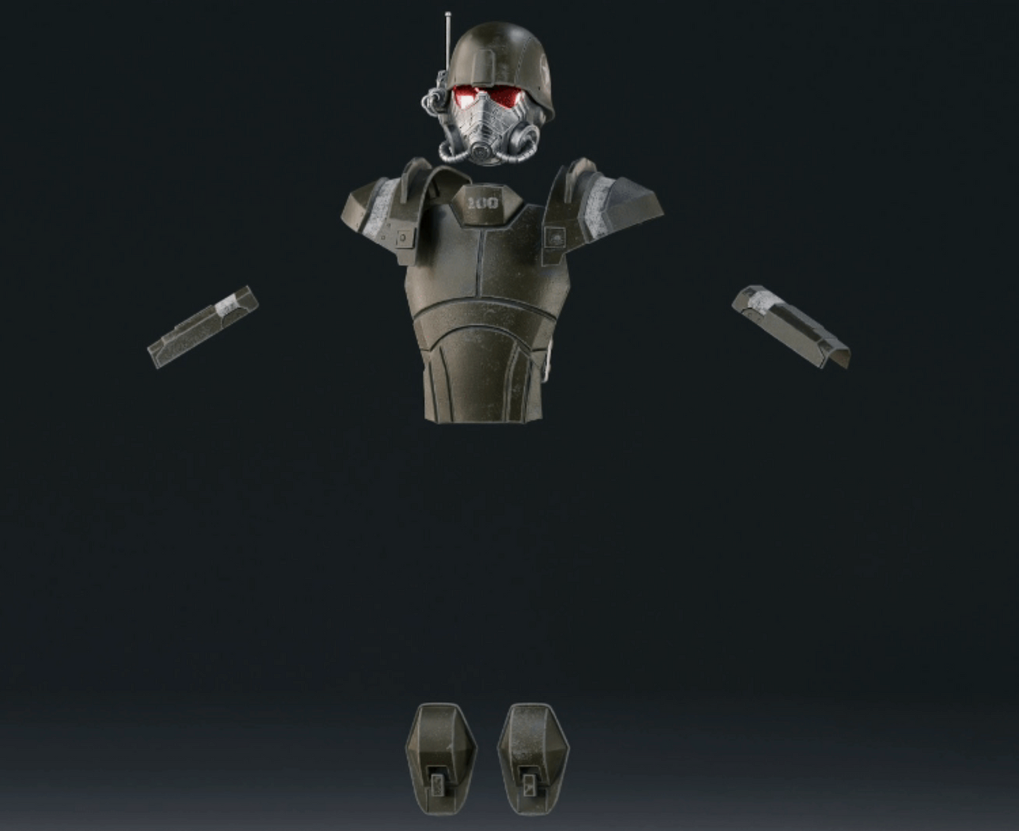 Fallout NCR Elite and Advanced Riot Armour Chest and Ab plate
