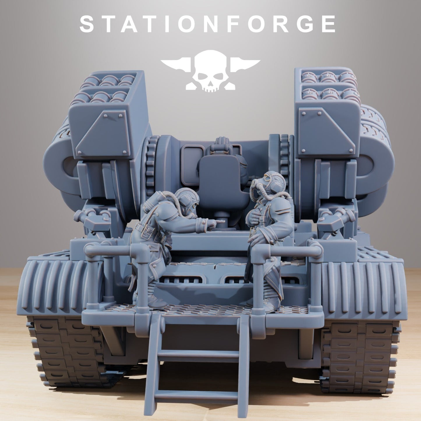 Grim Guard Mobile Artillery Unit and Crew. 32mm from Station Forge.
