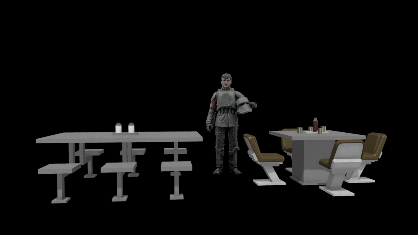 3D Printed imperial Mess Hall Tables (Morak) For 3.75" Star Wars figures