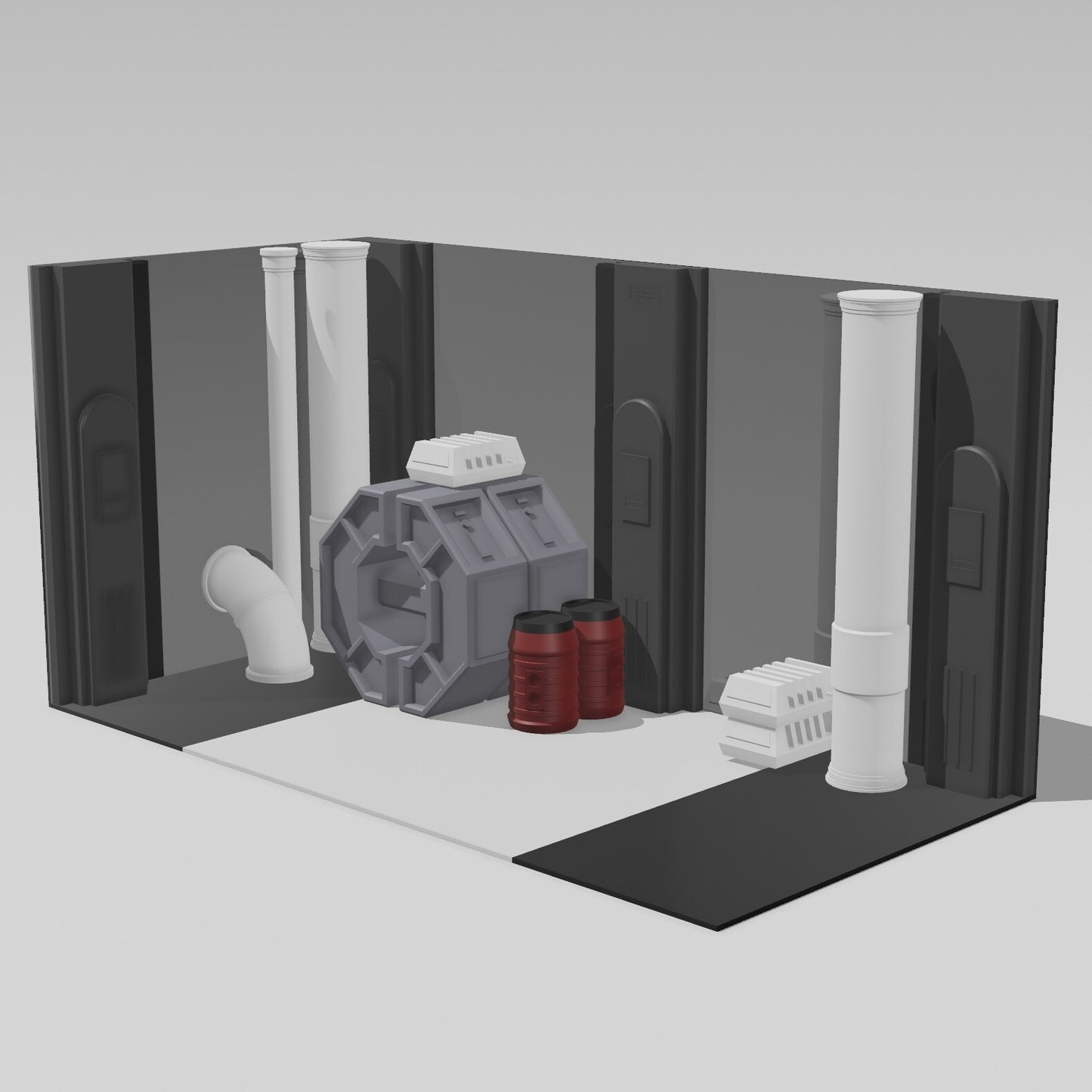 3D printed Kamino Diorama For 3.75" & 6" Star Wars Figures