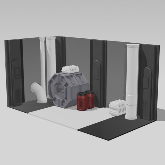 3D printed Kamino Diorama For 3.75" & 6" Star Wars Figures