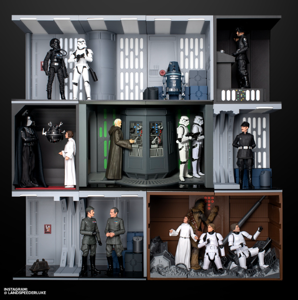 Star Wars 3D Printed Tractor Beam Panel - 3.75" Station Stacker Diorama