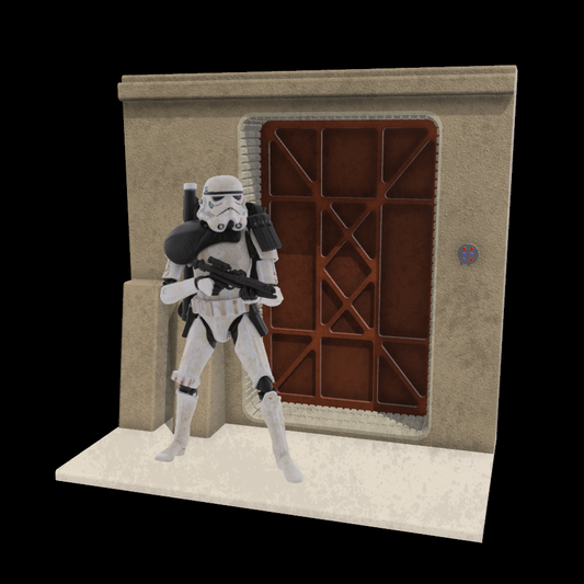 3D Printed Mos Eisley Door Diorama For Star Wars Black Series figures