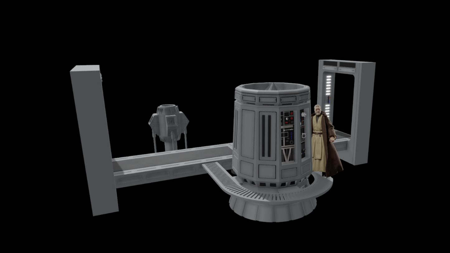 3D Printed Death Star Tractor Beam Terminal Diorama for 3.75" & 6" Figures