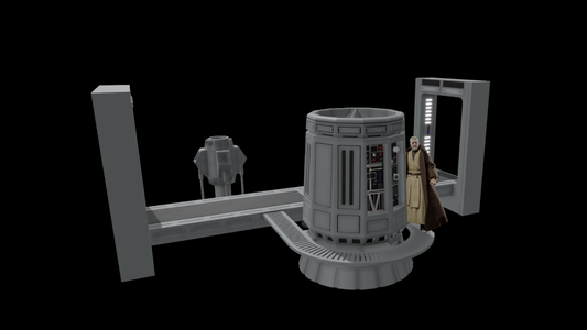 3D Printed Death Star Tractor Beam Terminal Diorama for 3.75" & 6" Figures