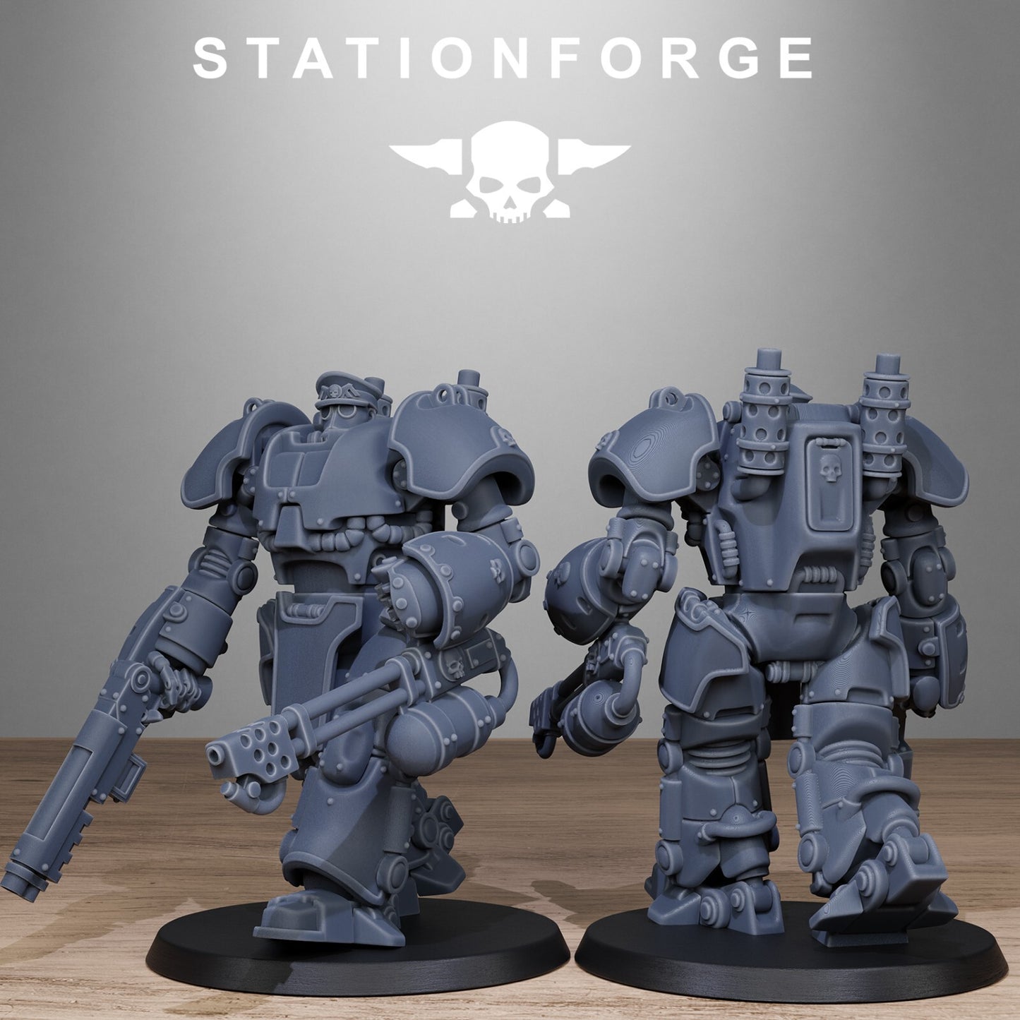 The GrimGuard Power Armoured Squad from Station Forge 40mm INC BASES + FREE POST
