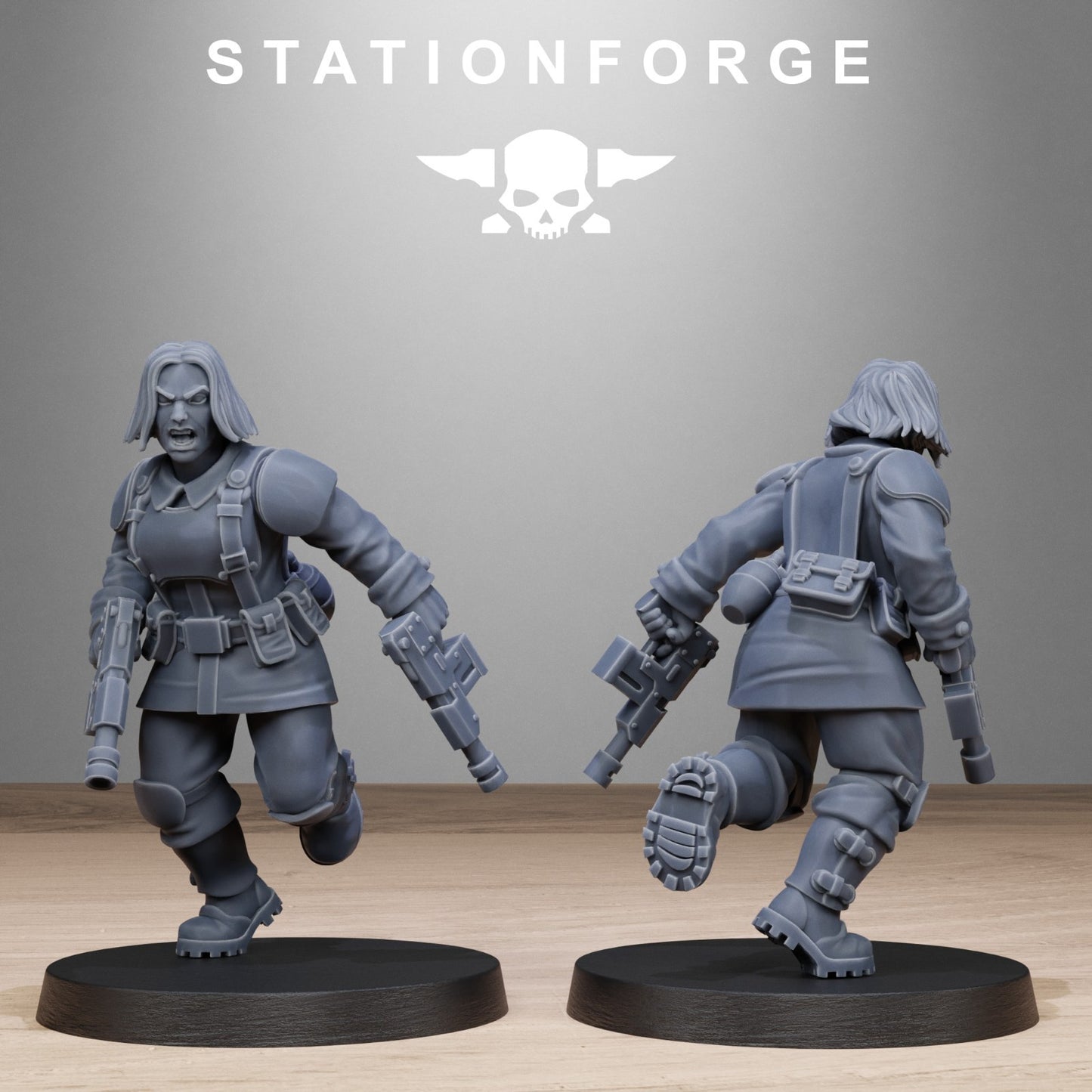 Freeguard sisters from Station Forge 32mm. FREE BASE
