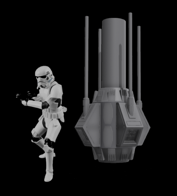 Star Wars 3D Printed Death Star Sensor Pod for 3.75" or 6" figs